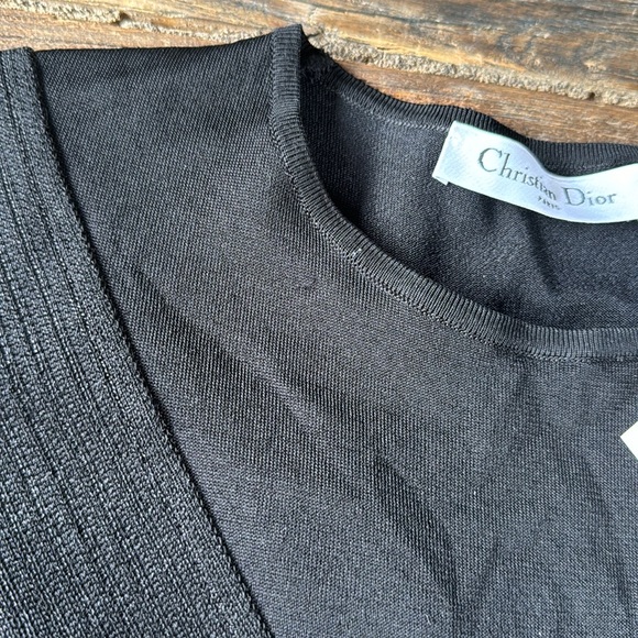 Christian Dior cross top bodycon bandage dress black EUC size Small - Picture 12 of 12